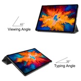 3-Vouw sleepcover hoes Grijs voor de Lenovo Tab P11 Pro
