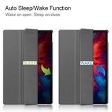 3-Vouw sleepcover hoes Grijs voor de Lenovo Tab P11 Pro