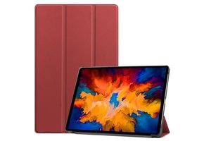 3-Vouw sleepcover hoes - Lenovo Tab P11 Pro  - Bordeaux Rood