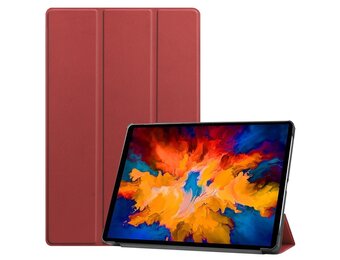 3-Vouw sleepcover hoes - Lenovo Tab P11 Pro  - Bordeaux Rood