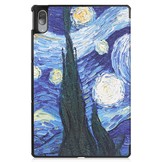 3-Vouw sleepcover hoes Van Gogh Schilderij voor de Lenovo Tab P11 Pro