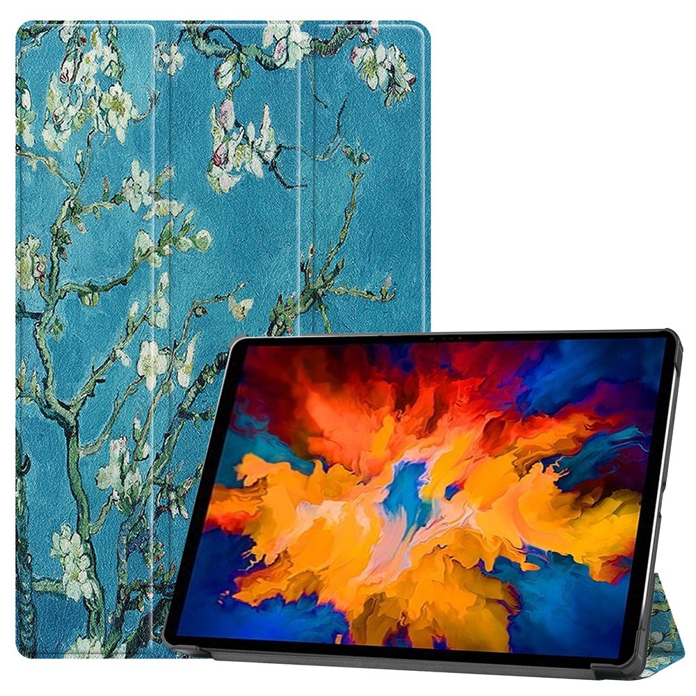 3-Vouw sleepcover hoes Van Gogh Amandelboom voor de Lenovo Tab P11 Pro