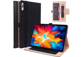 Luxe stand flip sleepcover hoes - Lenovo Tab P11 Pro - Zwart