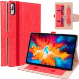 Luxe stand flip sleepcover hoes Rood voor de Lenovo Tab P11 Pro