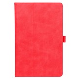 Luxe stand flip sleepcover hoes Rood voor de Lenovo Tab P11 Pro