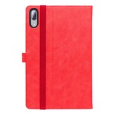 Luxe stand flip sleepcover hoes Rood voor de Lenovo Tab P11 Pro