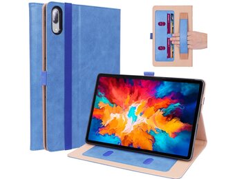 Luxe stand flip sleepcover hoes - Lenovo Tab P11 Pro - Blauw