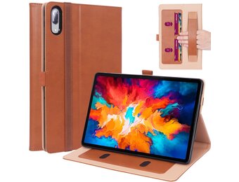 Luxe stand flip sleepcover hoes - Lenovo Tab P11 Pro - Bruin