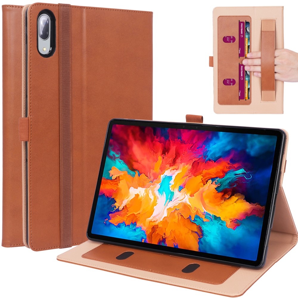 Luxe stand flip sleepcover hoes Bruin voor de Lenovo Tab P11 Pro