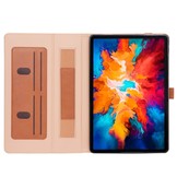 Luxe stand flip sleepcover hoes Bruin voor de Lenovo Tab P11 Pro