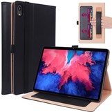 Luxe stand flip sleepcover hoes Zwart voor de Lenovo Tab P11 en Lenovo Tab P11 Plus