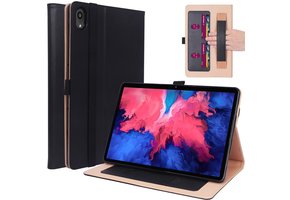 Luxe stand flip sleepcover hoes - Lenovo Tab P11 / P11 Plus - Zwart