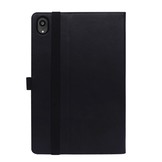 Luxe stand flip sleepcover hoes Zwart voor de Lenovo Tab P11 en Lenovo Tab P11 Plus