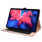 Luxe stand flip sleepcover hoes Zwart voor de Lenovo Tab P11 en Lenovo Tab P11 Plus