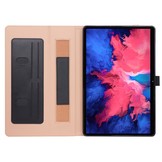 Luxe stand flip sleepcover hoes Zwart voor de Lenovo Tab P11 en Lenovo Tab P11 Plus