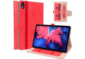 Luxe stand flip sleepcover hoes - Lenovo Tab P11 / P11 Plus - Rood