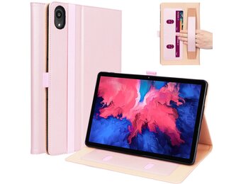 Luxe stand flip sleepcover hoes - Lenovo Tab P11 / P11 Plus - Rose Goud