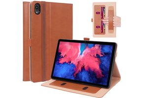 Luxe stand flip sleepcover hoes - Lenovo Tab P11 / P11 Plus - Bruin
