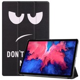 3-Vouw sleepcover hoes Don't Touch voor de Lenovo Tab P11 / P11 Plus