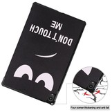 3-Vouw sleepcover hoes Don't Touch voor de Lenovo Tab P11 / P11 Plus
