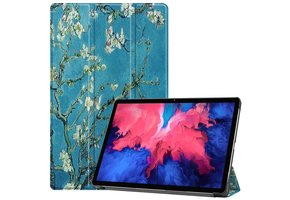 3-Vouw sleepcover hoes - Lenovo Tab P11 / P11 Plus - Van Gogh Amandelboom