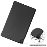 3-Vouw sleepcover hoes Zwart voor de Lenovo Tab P11 / P11 Plus