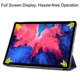 3-Vouw sleepcover hoes Donkerblauw voor de Lenovo Tab P11 / P11 Plus