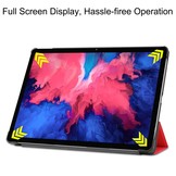 3-Vouw sleepcover hoes Rood voor de Lenovo Tab P11 / P11 Plus