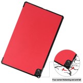 3-Vouw sleepcover hoes Rood voor de Lenovo Tab P11 / P11 Plus