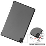 3-Vouw sleepcover hoes Grijs voor de Lenovo Tab P11 / P11 Plus