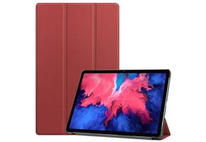 3-Vouw sleepcover hoes - Lenovo Tab P11 / P11 Plus - Bordeaux Rood