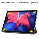 3-Vouw sleepcover hoes Bordeaux Rood voor de Lenovo Tab P11 / P11 Plus