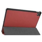 3-Vouw sleepcover hoes Bordeaux Rood voor de Lenovo Tab P11 / P11 Plus