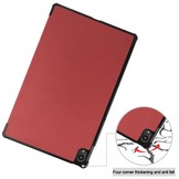 3-Vouw sleepcover hoes Bordeaux Rood voor de Lenovo Tab P11 / P11 Plus