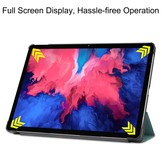 3-Vouw sleepcover hoes Groen voor de Lenovo Tab P11 / P11 Plus