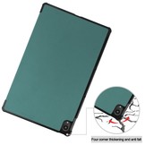 3-Vouw sleepcover hoes Groen voor de Lenovo Tab P11 / P11 Plus