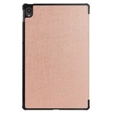 3-Vouw sleepcover hoes Rose Goud voor de Lenovo Tab P11 / P11 Plus
