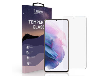 Lunso - Samsung Galaxy S21 Plus - Gehard Beschermglas - Full Cover Screenprotector