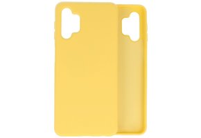 Lunso - Softcase hoes -  Samsung Galaxy A32  - Geel