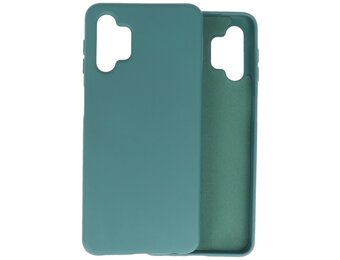 Lunso - Softcase hoes -  Samsung Galaxy A32  - Army Groen