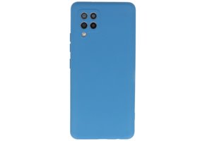 Lunso - Softcase hoes -  Samsung Galaxy A42  - Blauw