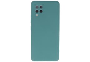 Lunso - Softcase hoes -  Samsung Galaxy A42  - Army Groen
