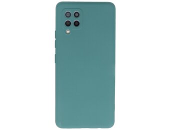 Lunso - Softcase hoes -  Samsung Galaxy A42  - Army Groen