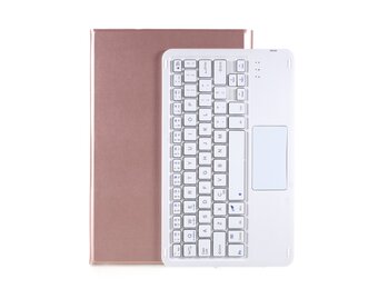 Lunso - Afneembare Keyboard Hoes - Lenovo Tab P11 / P11 Plus - Roze Goud