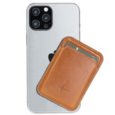 Leren cardholder / pasjeshouder Cognac Magsafe (magnetisch) iPhone 12/13/14 Serie