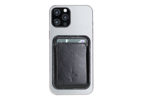NorthLife - Brida Lederen Magsafe (magnetische) cardholder / pasjeshouder - iPhone 12/13/14 Serie - Zwart