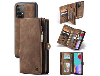 Caseme - vintage 2 in 1 portemonnee hoes - Samsung Galaxy A52 / A52s - Bruin