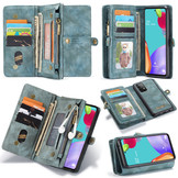 Vintage 2 in 1 portemonnee hoes Blauw voor de Samsung Galaxy A52 en Samsung Galaxy A52s