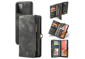 Caseme - vintage 2 in 1 portemonnee hoes - Samsung Galaxy A72 - Zwart