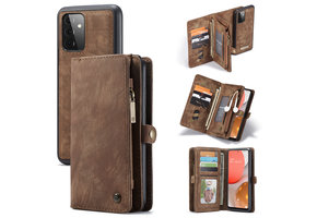 Caseme - vintage 2 in 1 portemonnee hoes - Samsung Galaxy A72 - Bruin